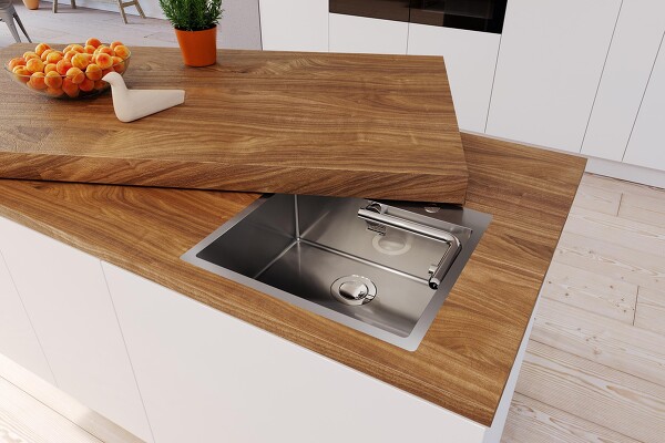 NABER-CONTURA® Corno Turno – Edelstahl Spülenkombination